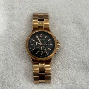Michael Kors Gold and Black Chronograph Watch